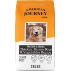 American Journey Protein & Grains Senior Chicken, Brown Rice & Vegetables Recipe Dry Dog Food, 28-lb bag