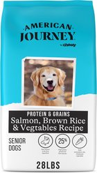 American Journey Protein & Grains Senior Salmon, Brown Rice & Vegetables Recipe Dry Dog Food, 28-lb bag