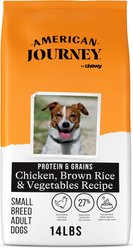 American Journey Protein & Grains Small Breed Chicken, Brown Rice & Vegetables Recipe Adult Dry Dog Food, 14-lb bag