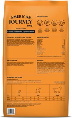 Show full view: American Journey Protein & Grains Small Breed Chicken, Brown Rice & Vegetables Recipe Adult Dry Dog Food, 14-lb bag slide 3 of 12