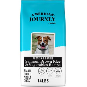 American Journey Protein & Grains Small Breed Salmon, Brown Rice & Vegetables Recipe Adult Dry Dog Food, 14-lb bag
