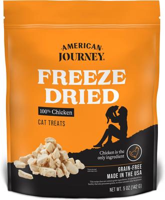 Show full view: American Journey Salmon Recipe Grain-Free Dry Cat Food, 12-lb bag + American Journey 100% Chicken Freeze-Dried Grain-Free Cat Treats, 5-oz bag slide 4 of 9