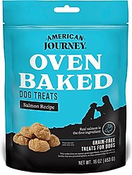 American Journey Salmon Recipe Grain-Free Oven Baked Biscuit Dog Treats, 16-oz bag