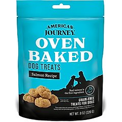 American Journey Salmon Recipe Grain-Free Oven Baked Biscuit Dog Treats, 8-oz bag