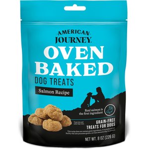 American Journey Salmon Recipe Grain-Free Oven Baked Biscuit Dog Treats, 8-oz bag