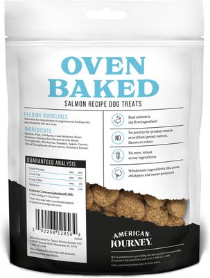 Show full view: American Journey Salmon Recipe Grain-Free Oven Baked Biscuit Dog Treats, 8-oz bag slide 3 of 10