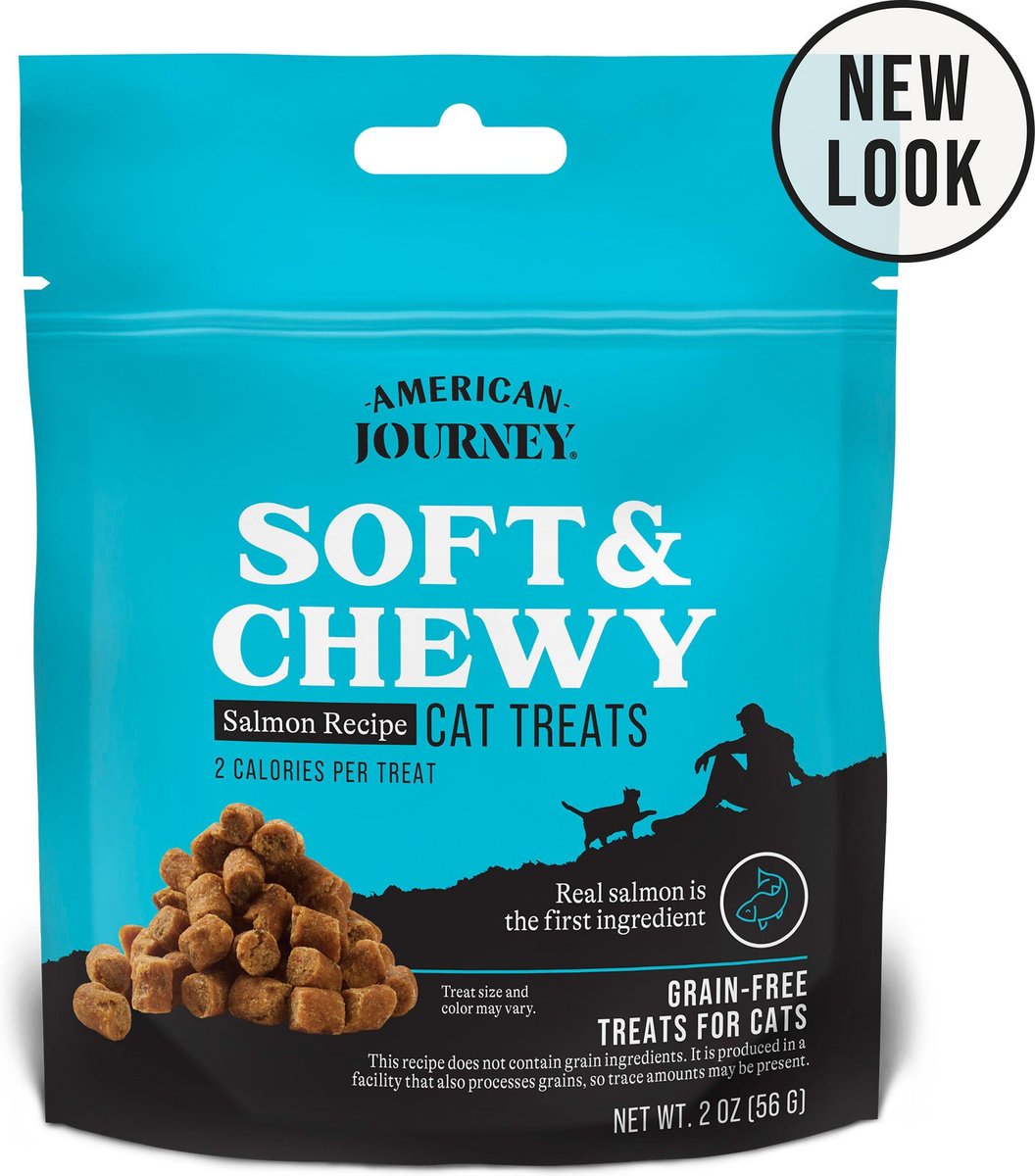 American Journey Salmon Recipe Grain-Free Soft & Chewy Cat Treats, 2-oz bag