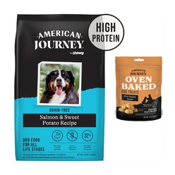 American Journey Salmon & Sweet Potato Dry Dog Food + Peanut Butter Recipe Dog Treats