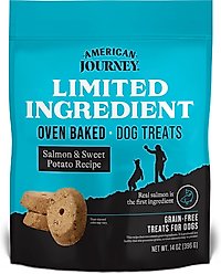 American Journey Salmon & Sweet Potato Recipe Limited Ingredient Dog Treats, 14-oz bag slide 1 of 8