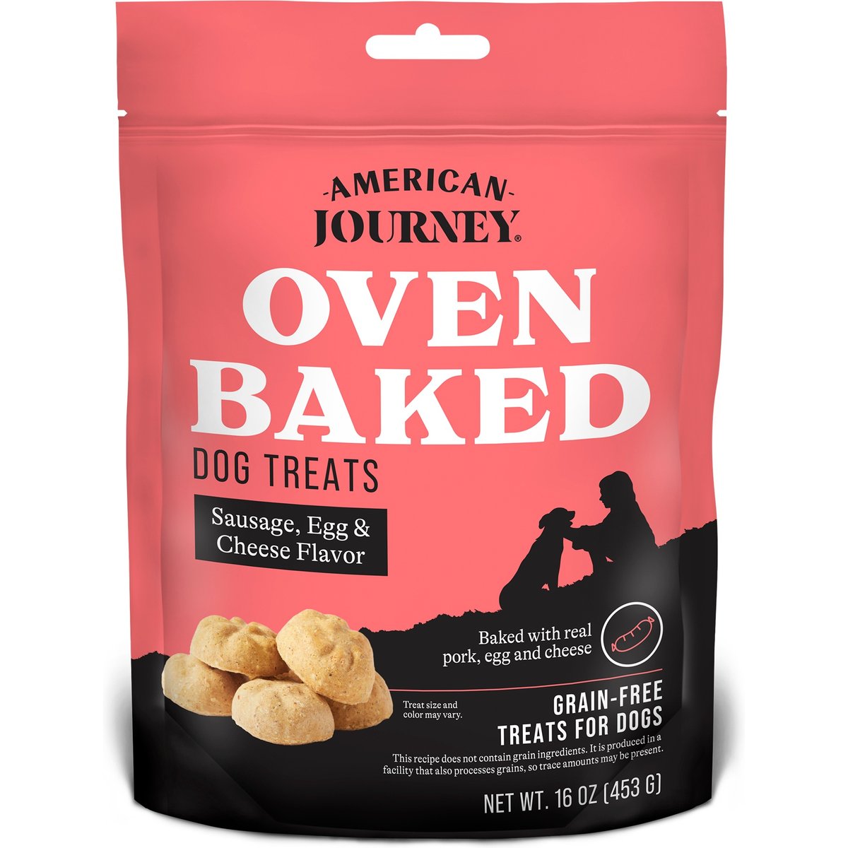 American Journey Sausage, Egg & Cheese Flavor Grain-Free Oven Baked Crunchy Biscuit Dog Treats, 32-oz bundle