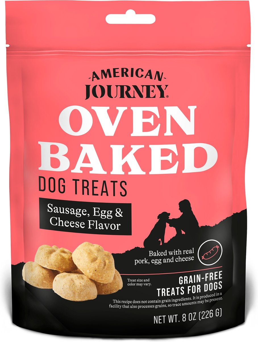 American Journey Sausage, Egg & Cheese Flavor Grain-Free Oven Baked Crunchy Biscuit Dog Treats