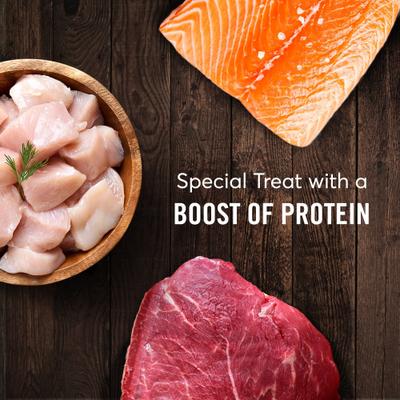 Show full view: American Journey Savory Toppers Beef Recipe in Gravy, 3-oz pouch, case of 24 + Chicken Recipe in Gravy Dog Food Topper, 3-oz pouch, case of 24 slide 4 of 9