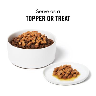 Show full view: American Journey Savory Toppers Beef Recipe in Gravy, 3-oz pouch, case of 24 + Chicken Recipe in Gravy Dog Food Topper, 3-oz pouch, case of 24 slide 5 of 9