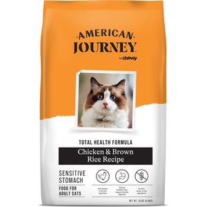 American Journey Sensitive Stomach Total Health Formula Chicken & Brown Rice Recipe Dry Cat Food, 15-lb bag
