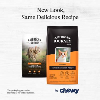 Show full view: American Journey Turkey & Chicken Recipe Grain-Free Dry Cat Food, 10-lb bundle  slide 4 of 11