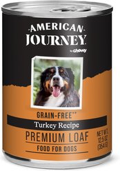 American Journey Premium Loaf Turkey Recipe Grain-Free Canned Dog Food, 12.5-oz can, case of 12