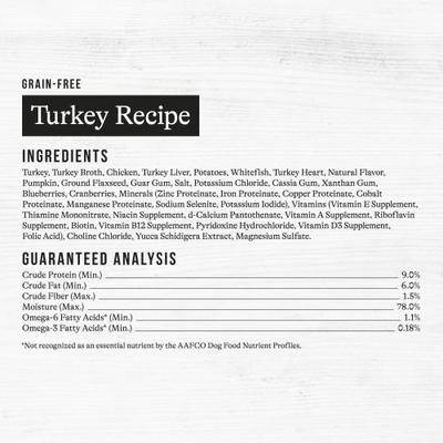 Show full view: American Journey Premium Loaf Turkey Recipe Grain-Free Canned Dog Food, 12.5-oz can, case of 12 slide 9 of 10