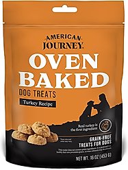 American Journey Turkey Recipe Grain-Free Oven Baked Crunchy Biscuit Dog Treats, 16-oz bag