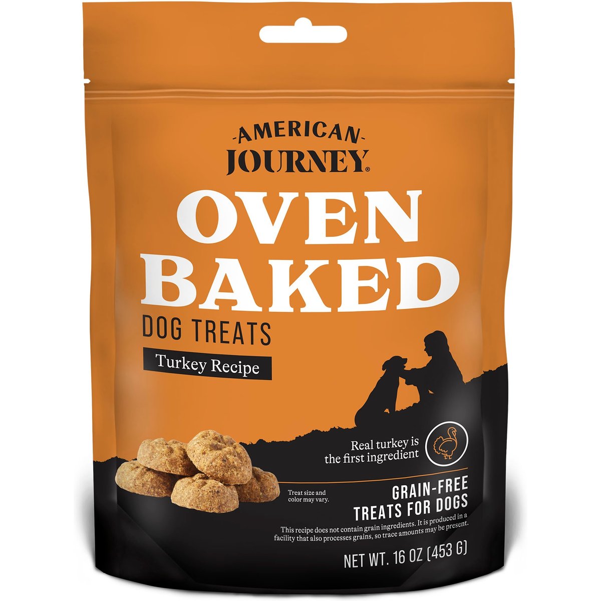 American Journey Turkey Recipe Grain-Free Oven Baked Crunchy Biscuit Dog Treats, 16-oz bag