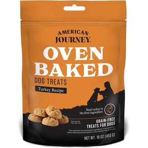 American Journey Turkey Recipe Grain-Free Oven Baked Crunchy Biscuit Dog Treats, 16-oz bag