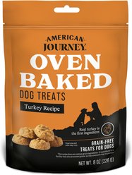 American Journey Turkey Recipe Grain-Free Oven Baked Crunchy Biscuit Dog Treats, 8-oz bag
