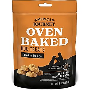 American Journey Turkey Recipe Grain-Free Oven Baked Crunchy Biscuit Dog Treats, 8-oz bag