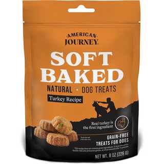 American Journey Turkey Recipe Grain-Free Soft-Baked Dog Treats, 8-oz bag slide 1 of 9