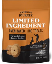 American Journey Turkey & Sweet Potato Recipe Limited Ingredient Dog Treats, 14-oz bag