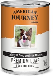 American Journey Premium Loaf Turkey & Vegetables Recipe Canned Dog Food, 12.5-oz can, case of 12