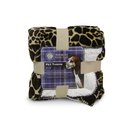 American Kennel Club AKC Animal Print Fleece Dog & Cat Blanket, Giraffe