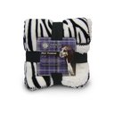 American Kennel Club AKC Animal Print Fleece Dog & Cat Blanket, Zebra