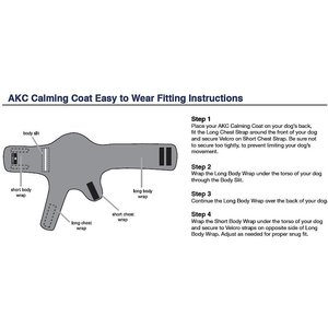 American Kennel Club AKC Anxiety Vest for Dogs, Blue, Large