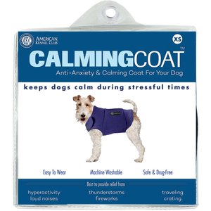 American Kennel Club AKC Anxiety Vest for Dogs, Blue, Large