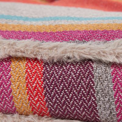 Show full view: American Kennel Club AKC Blanket & Burlap Stripes Pillow Dog Bed, Gray, Small slide 5 of 6