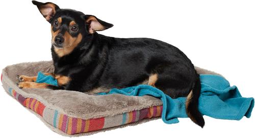 Show full view: American Kennel Club AKC Blanket & Burlap Stripes Pillow Dog Bed, Gray, Small slide 3 of 6