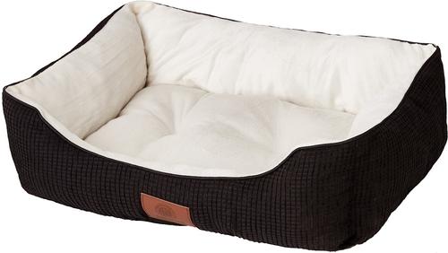 Show full view: American Kennel Club AKC Box Weave Design Bolster Cat & Dog Bed, Black slide 3 of 7