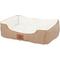 Show in main carousel: American Kennel Club AKC Box Weave Design Bolster Cat & Dog Bed, Tan slide 3 of 6