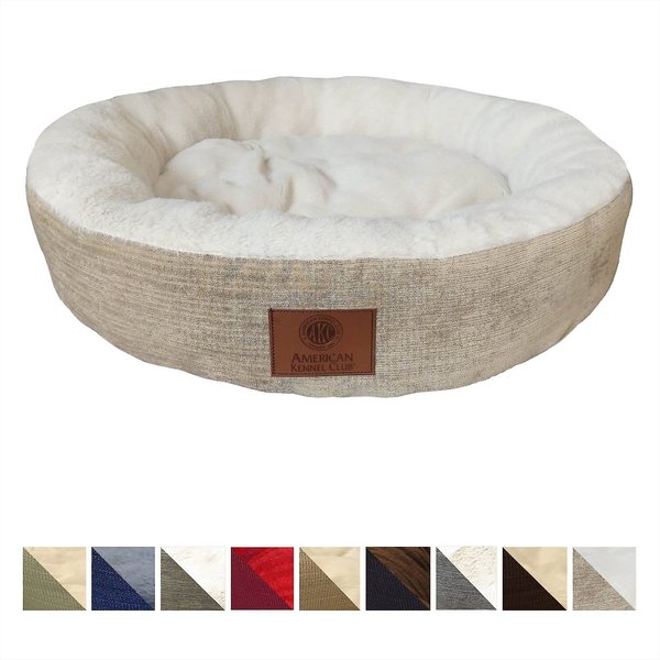 Show full view: American Kennel Club AKC Casablanca Bolster Cat & Dog Bed, Beige slide 3 of 7