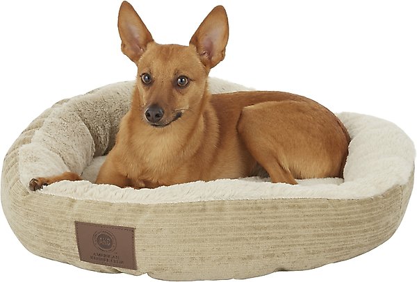 Show full view: American Kennel Club AKC Casablanca Bolster Cat & Dog Bed, Beige slide 4 of 7