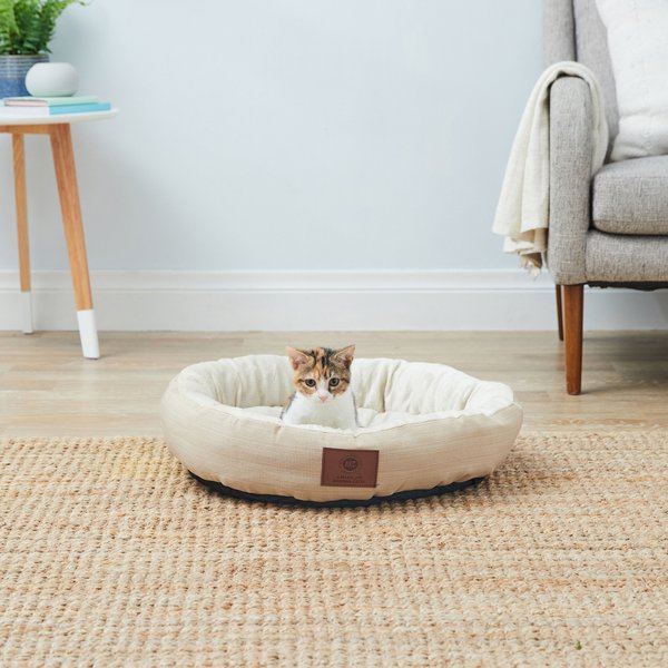 Show full view: American Kennel Club AKC Casablanca Bolster Cat & Dog Bed, Beige slide 5 of 7