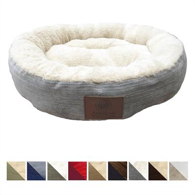 Show full view: American Kennel Club AKC Casablanca Bolster Cat & Dog Bed, Light Blue slide 3 of 9