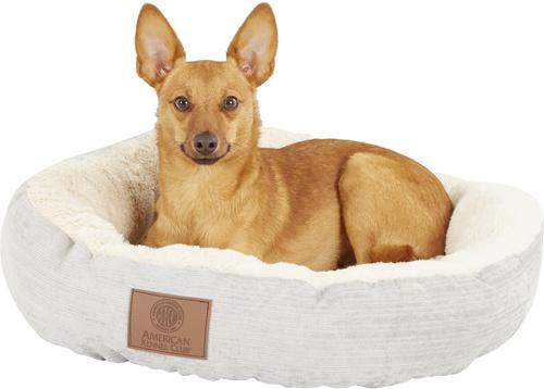 Show full view: American Kennel Club AKC Casablanca Bolster Cat & Dog Bed, Light Blue slide 5 of 9