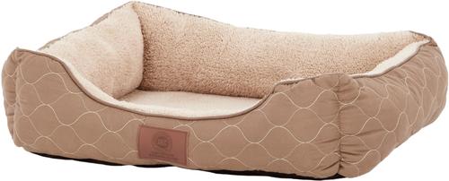 Show full view: American Kennel Club AKC Circle Stitch Orthopedic Bolster Cat & Dog Bed, Taupe slide 3 of 8