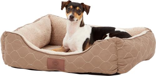 Show full view: American Kennel Club AKC Circle Stitch Orthopedic Bolster Cat & Dog Bed, Taupe slide 5 of 8