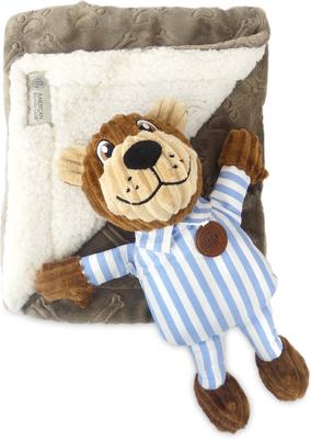 Show full view: American Kennel Club AKC Dog Blanket & Plush Bear Set, Brown slide 3 of 5