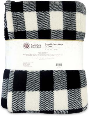 Show full view: American Kennel Club AKC Dog & Cat Blanket, Black Buffalo Check slide 2 of 5