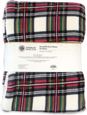 Show full view: American Kennel Club AKC Dog & Cat Blanket, Red & Green Plaid slide 2 of 9
