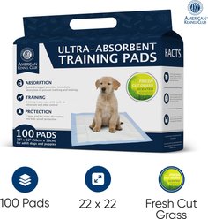 American Kennel Club Dog Training Pads, 22 x 22-in, 100 count, Fresh Cut Grass Scented slide 2 of 8