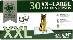 American Kennel Club AKC Dog Training Pads, 28 x 44-in, 30 count, Fresh Scented