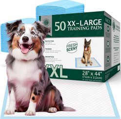 American Kennel Club AKC Dog Training Pads, 28 x 44-in, 50 count, Fresh Scented